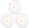 STAR-SPANGLED Motion Sensor Lights Indoor, High CRI Stick on Stair Puck Lights Battery Operated, Cordless LED Step Night Light for Under Cabinet, Hallway, Stairway, Closet, Kitchen (Warm White, 3Pack.