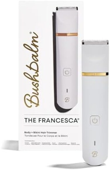 Bushbalm Electric Bikini Line Trimmer and Shaver for Close Grooming and Pre-Wax Preparation, The Francesca Bikini Trimmer.