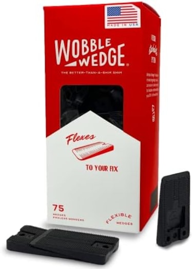 WOBBLE WEDGES - Soft Black - Table Shims - 75 pc