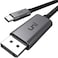 uni USB C to DisplayPort Cable (4K@60Hz, Thunderbolt 3 to DisplayPort Cable for MacBook Pro 2017/2016, Dell XPS 15/13, iMac, Surface Book 2, Pixelbook, Galaxy Book and More - Gray, 6FT/1.8mNot HDMI