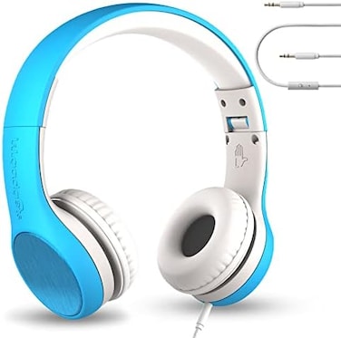 LilGadgets New! LilGadgets ConnectStyle Premium Volume Limited Wired Headphones with SharePort for Children/Kids (Blue