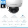 Amcrest UltraHD 4K (8MPOutdoor Security POE IP Camera, 3840x2160, 98ft NightVision, 2.8mm Lens, IP67 Weatherproof, IK10 Vandal Resistant Dome, MicroSD Recording, White (IP8M-2493EW