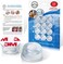 Be Strongest Homeware Rubber Door Stop Bumpers 12 Pack - Clear, Modern, Wedge Style - Wall Mounted, Soft Plastic, Protects Walls, Glass DoorsTiles - 12 Sets, 12 Items