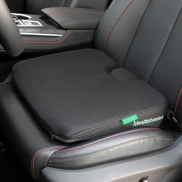 iHealthComfort Potable Wedge Seat Cushion Memory Foam Wellness Orthopedic Cushion