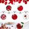 NICEAO (Large, Red- Love Forever Long Stem Gold Foil Trim Red Rose Flower with Transparent Stand, Best Gift for Valentines Day, Mothers Day, Anniversary, Birthday Gift, Treating Yourself, Galentine's