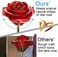 NICEAO (Large, Red- Love Forever Long Stem Gold Foil Trim Red Rose Flower with Transparent Stand, Best Gift for Valentines Day, Mothers Day, Anniversary, Birthday Gift, Treating Yourself, Galentine's