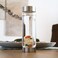 VitaJuwel (Clear/Orange- New ViA Happiness 500ml glass water bottle (carnelian orange calcite jade (nephriteclear quartz