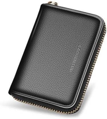 LAORENTOU Men Wallet Genuine Leather Card Holder for Male Brand Business Driver License Credit Card Case Holder