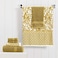 Modern Threads Amrapur OverseasTrefoil Filigree 6 Piece Reversible Yarn Dyed Jacquard Towel Set (Gold