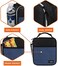 OPUX Premium Thermal Insulated Mini Lunch BagNavy Blue School Lunch Box For Boys, Girls, Kids, AdultsSoft Leakproof LinerCompact Lunch Pail for Office (Heather Navy