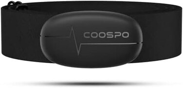 حزام صدر لمراقبة معدل ضربات القلب COOSPO H6 بتقنية بلوتوث 4.0 ومستشعر ANTIP67 لمعدل ضربات القلب، متوافق مع أجهزة Peloton وPolar وDDP وYoga وMap My Ride وساعات Garmin الرياضية.