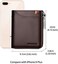LAORENTOU Genuine Leather Wallets for Men, RFID Blocking, Multi Card Holder Slim Mens Wallet with Zipper Coin Purse, Bifold Wallet for Man, Boys, Teens, Brown, medium, Coin Purse Wallet