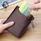 LAORENTOU Genuine Leather Wallets for Men, RFID Blocking, Multi Card Holder Slim Mens Wallet with Zipper Coin Purse, Bifold Wallet for Man, Boys, Teens, Brown, medium, Coin Purse Wallet