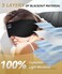 TOPOINT Bluetooth Sleep Eye Mask Wireless Headphones, Upgrade Sleeping Travel Music Eye Cover Bluetooth Headsets with Microphone Handsfree, Long Play Time, Black