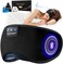 TOPOINT Bluetooth Sleep Eye Mask Wireless Headphones, Upgrade Sleeping Travel Music Eye Cover Bluetooth Headsets with Microphone Handsfree, Long Play Time, Black