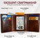 BULL GUARD Best Leather Men's RFID Trifold Wallet With ID Great Outdoor Wallet