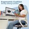 5 STARS UNITED Seat Cushion Pillow for Office Chair - 100% Memory Foam Coccyx Pad - Tailbone, Sciatica, Lower Back Pain Relief - Contoured Posture Corrector for Car, Wheelchair, Computer and Desk Chai