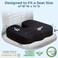 5 STARS UNITED Seat Cushion Pillow for Office Chair - 100% Memory Foam Coccyx Pad - Tailbone, Sciatica, Lower Back Pain Relief - Contoured Posture Corrector for Car, Wheelchair, Computer and Desk Chai