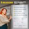 Quick Canary Magnetic Weekly Dry Erase Board Calendar Whiteboard- Latest Premium Nano Technology Stops Stains- 17x12&rdquo; Whiteboard Calendar for Fridge- 4 Fine Tip Markers and Large Eraser- Weekly Planne