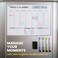 Quick Canary Magnetic Weekly Dry Erase Board Calendar Whiteboard- Latest Premium Nano Technology Stops Stains- 17x12&rdquo; Whiteboard Calendar for Fridge- 4 Fine Tip Markers and Large Eraser- Weekly Planne