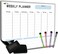 Quick Canary Magnetic Weekly Dry Erase Board Calendar Whiteboard- Latest Premium Nano Technology Stops Stains- 17x12&rdquo; Whiteboard Calendar for Fridge- 4 Fine Tip Markers and Large Eraser- Weekly Planne