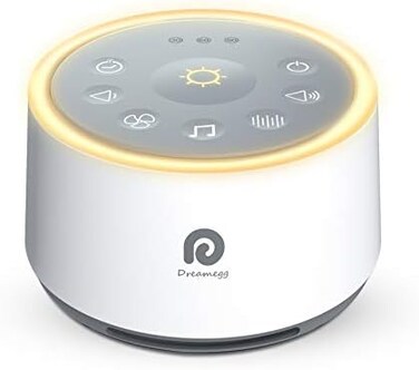 Dreamegg D1 White Noise Sound Machine with Baby Soothing Night Light, High Fidelity Fan Sound, Relaxing Nature Sounds.Portable for Travel, Office; TimerMemory Function; Sleep Therapy