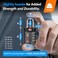 Forge 4 Digit TSA Approved Luggage Lock, 4 Pack Black, Inspection Indicator, Alloy Body