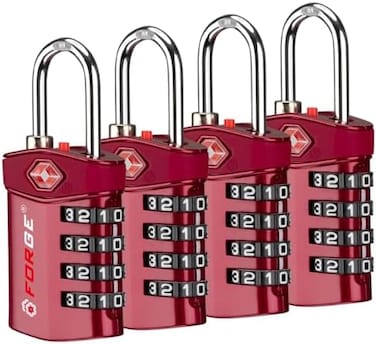 Forge Travel Lock,TSA Approved Luggage Locks for Air Travel, Gym Lockers, School Lockers, Pelican Cases, Gun Case, Easy Read Dials, Durable Alloy Body