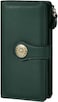 Travelambo Womens RFID Blocking Large Capacity Luxury Waxed Genuine Leather Clutch Wallet Multi Card Organizer