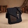 VASCHY Small Messenger Bag, Casual Crossbody Shoulder Bag, Sling Messenger Bag Vintage Canvas Leather Lightweight for Business Travel