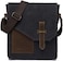 VASCHY Small Messenger Bag, Casual Crossbody Shoulder Bag, Sling Messenger Bag Vintage Canvas Leather Lightweight for Business Travel