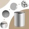 Vaydeer Metal Pen Holder Aluminum Pencil Holder for desk, Round Desktop Organizer and Silver Pencil Cup for Office, School, Home and Stationary Supplies (3.15 x 3.15 x 3.94 Inches