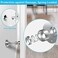 WINONLY Door Stopper, 4 Pack Magnetic Door Stop, Stainless Steel, Magnetic Door Catch, 3M Double-Sided Adhesive Tape, No Drilling, Screws for Stronger Mount, Hold Your Door Open, 4 Pack for Wide Doors