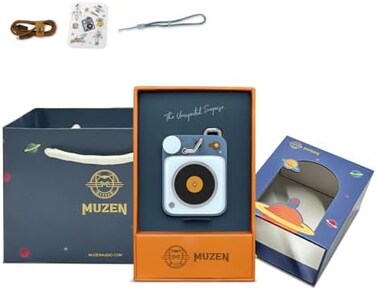 Muzen Audio Berry Blue Button Portable Wireless High Definition Audio Bluetooth Speaker - Classic Vintage Retro Design