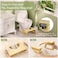 AmazerBath 7 Inches Bamboo Toilet Stool for Bathroom, Collapsible Poop Stool, Natural Color