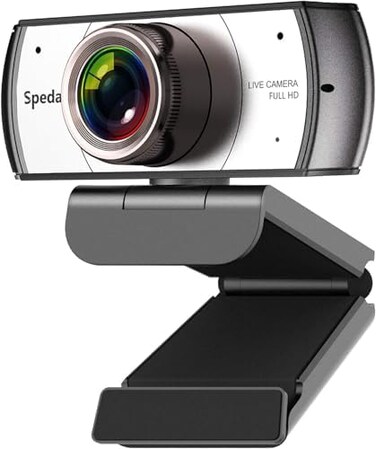 Spedal Wide Angle Webcam,120 Degree Large View 920 Pro Video Conference Camera, Full HD 1080P Live Streaming Web Cam with Built-in Microphone, USB Webcam for Mac, PC, Laptop and Desktop