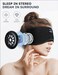 MUSICOZY Sleep Headphones Bluetooth Headband Sleeping Headphones SleepMask, Wireless SleepMask Earbuds for Side Sleepers Men Women Office Nap Air Travel Cool Tech Gadgets Unique Gifts Boys Girls