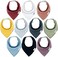 Diaper Squad 10-Pack Organic Baby Bandana Drool Bibs - Baby Bibs for Girls, Boy, Unisex Soft Cotton Teething Bandana Bibs