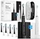 AquaSonic Duo PRO &ndash; Ultra Whitening 40,000 VPM Electric ToothBrushes &ndash; ADA Accepted - 5 Modes with Smart Timers - UV SanitizingWireless Charging Base - 10 Proflex Brush Heads2 Travel Cases