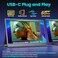 Upperizon Portable Monitor 15.6 Inch 1080P IPS Travel Monitor with Speaker Mini HDMI Dual USB-C Portable Monitor for Laptop MacBook PC Surface Xbox Switch PS5 with Cover