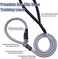 AaufiLux Strong Slip Rope Dog Training Leash (6ft- Heavy Duty Durable Braided Nylon Lead with Rubber StopperPadded Handle - No Pull Walking Climbing for Medium Large Dogs (Grey, 1/2" x 6ft