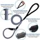 AaufiLux Strong Slip Rope Dog Training Leash (6ft- Heavy Duty Durable Braided Nylon Lead with Rubber StopperPadded Handle - No Pull Walking Climbing for Medium Large Dogs (Grey, 1/2" x 6ft