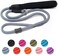 AaufiLux Strong Slip Rope Dog Training Leash (6ft- Heavy Duty Durable Braided Nylon Lead with Rubber StopperPadded Handle - No Pull Walking Climbing for Medium Large Dogs (Grey, 1/2" x 6ft