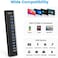 Rosonway Powered USB Hub Aluminum 13 Port USB 3.1/3.2 Gen 2 Hub 10Gbps with 72W (12V/6APower Adapter and Individual Switches, Type A and Type C Cables, USB C Hub Expander for PC and Laptop, RSH-A13
