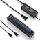 Rosonway Powered USB Hub Aluminum 13 Port USB 3.1/3.2 Gen 2 Hub 10Gbps with 72W (12V/6APower Adapter and Individual Switches, Type A and Type C Cables, USB C Hub Expander for PC and Laptop, RSH-A13
