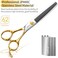 FOGOSP Thinning Shears for Dogs 36 Teeth Blending Shears for Small Medium Dogs 6.5" Professional Pet Thinners Blenders Scissors for Right Groomer(Blender, Gold