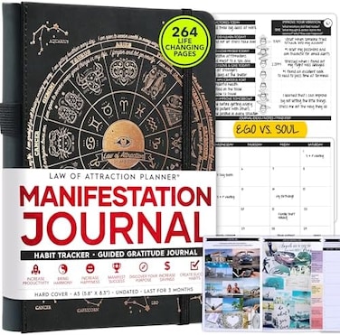 Freedom Mastery Manifestation Journal - 5 Minute ManifestingSelf Care Journal90-Day Undated Daily Planner for Positivity, AffirmationsGratitudeGuided Mindfulness, ReflectionVision BoardStickers