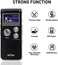 HoTiyan Voice Recorder 16GB Capacity Voice Activated Recording Device Digital Voice Recorder for Lectures, Meetings, Interviews Mini Audio Recorder with USB Rechargeable WAV/MP3 Tape Recorder (16GB