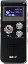 HoTiyan Voice Recorder 16GB Capacity Voice Activated Recording Device Digital Voice Recorder for Lectures, Meetings, Interviews Mini Audio Recorder with USB Rechargeable WAV/MP3 Tape Recorder (16GB