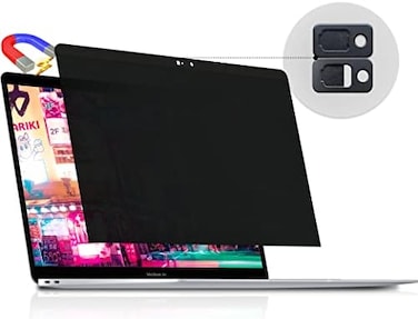 Peslv Privacy Screen Macbook Air 13 Inch(2018-2021, M1/Macbook Pro 13 In(2016-2022, M1, M2, Magnetic Removable Anti Blue Light Glare Filter Privacy Screen Protector With Camera Cover for Mac 13In Lapt